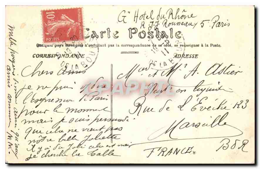 CPA Paris Vue sur la Seine  — Rückseite