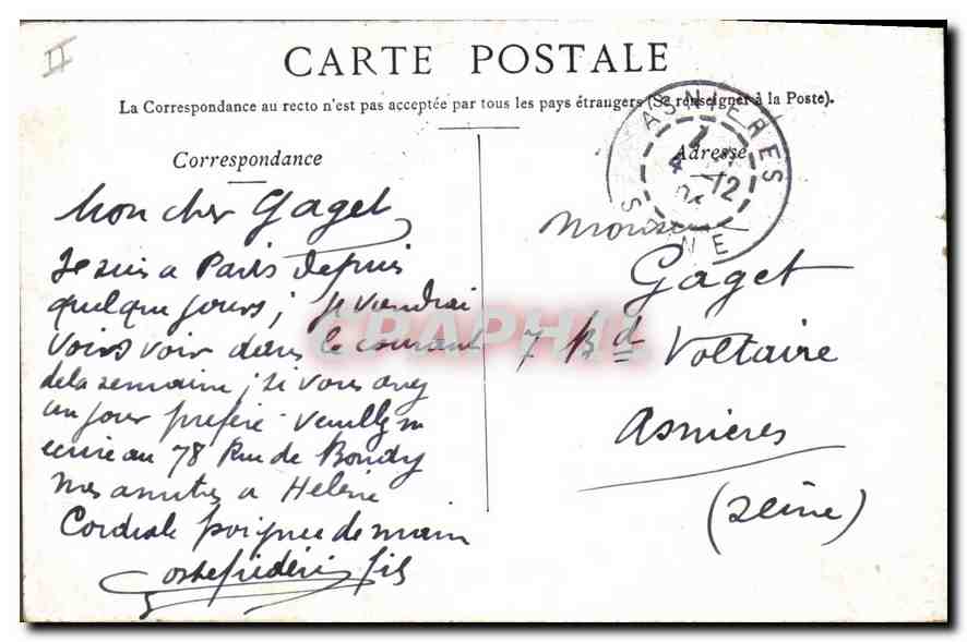 CPA Paris Le Nouvel Opera Comique & La Place Boieldieu  — Rückseite