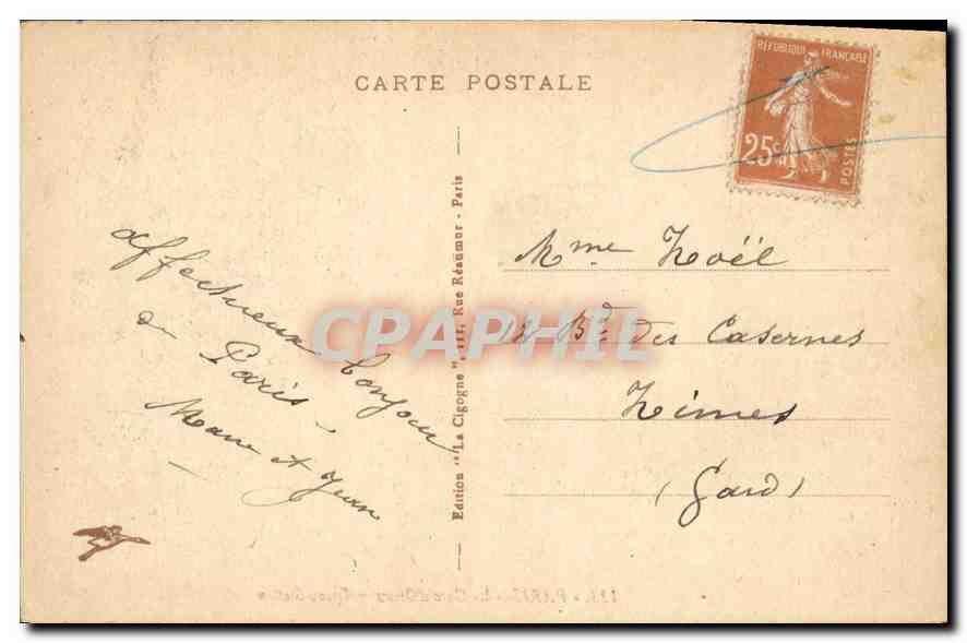 CPA Paris La Gare d'Orsay — Rückseite