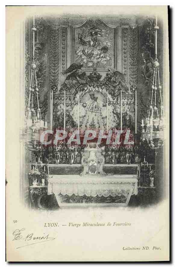 CPA Lyon Vierge Miraculeuse de Fourviere 