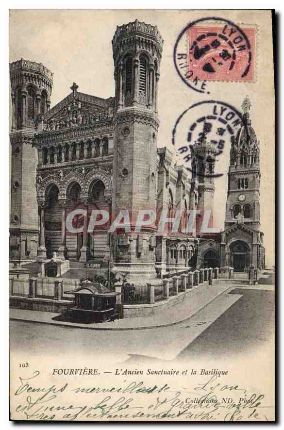CPA Fourviere L'ancien Sanctuaire et la Basilique 