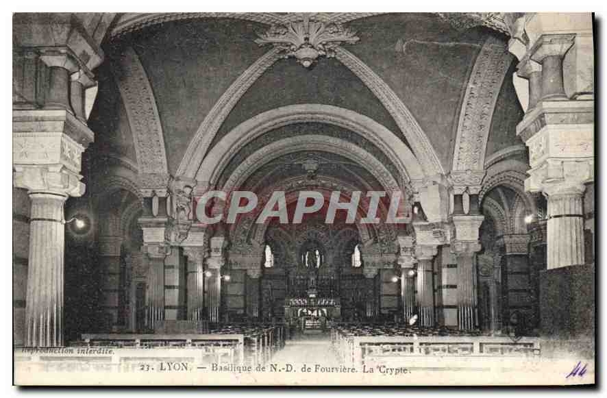 CPA Lyon Basilique de ND de Fourviere La Crypte 