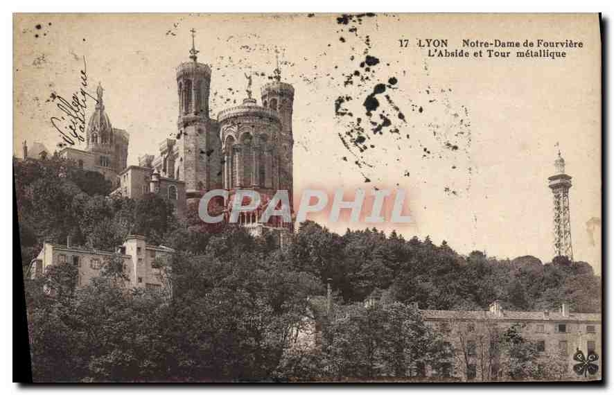 CPA Lyon Notre Dame de Fourviere L'Abside et Tour metallique 