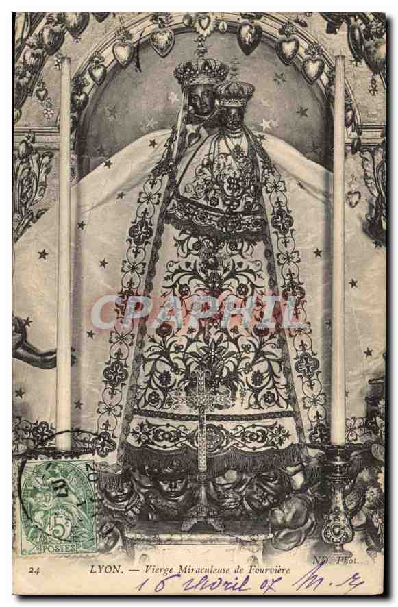 CPA Lyon Vierge Miraculeuse de Fourviere 