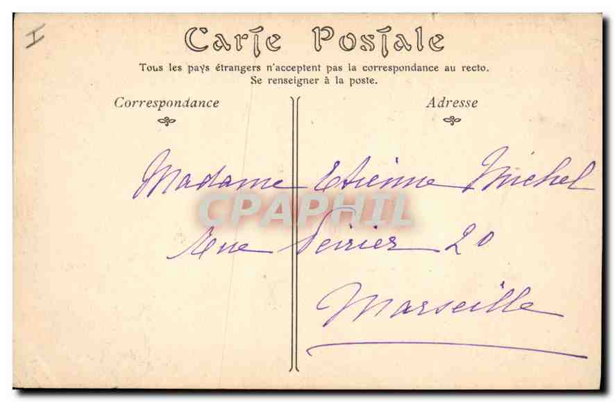 CPA Lyon Vierge Miraculeuse de Fourviere  — Verso