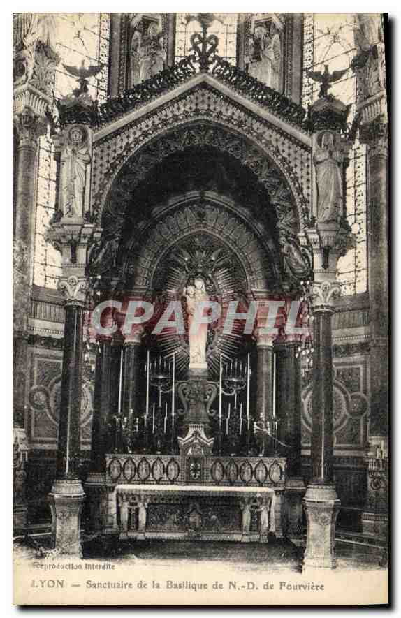 CPA Lyon Sanctuaire de la Basilique de ND de Fourviere 
