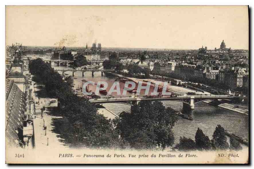 CPA Paris Panorama de Paris Vue prise du Pavillon de Flore 