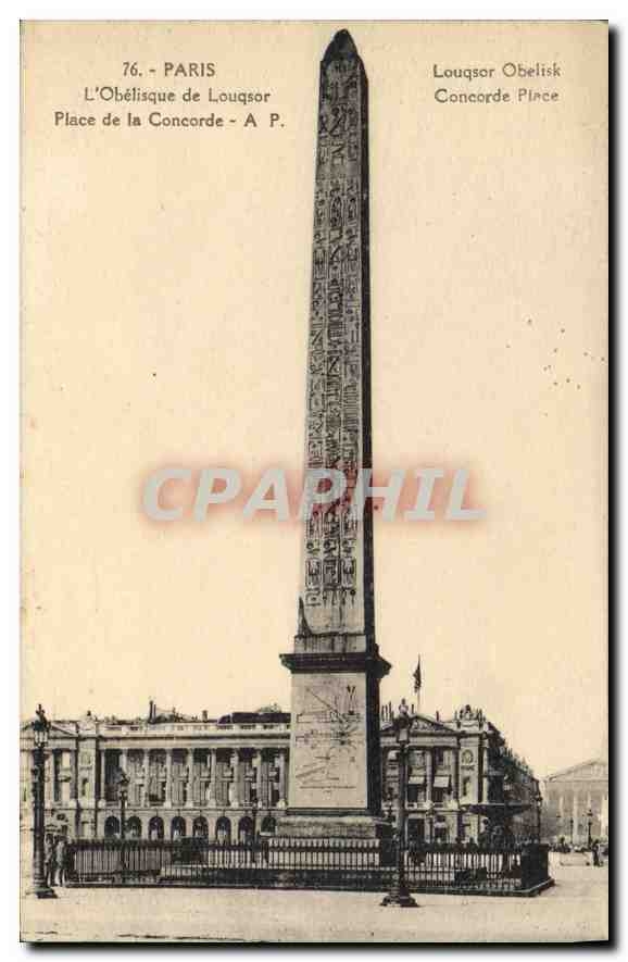 CPA Paris L'Obelisque de Louqsor Place de la Concorde 