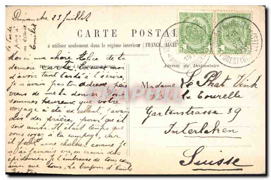 CPA Paris Chambre des Deputes  — Rückseite