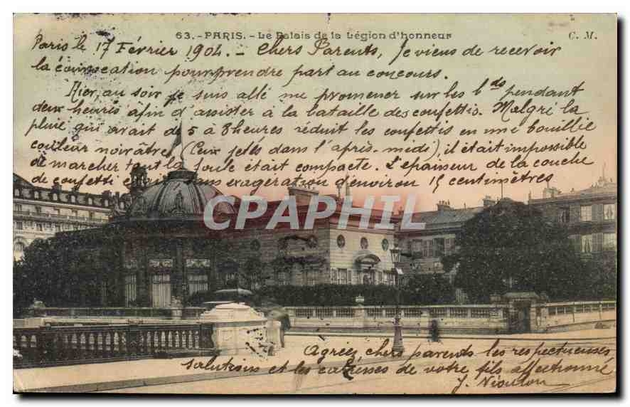 CPA Paris Le Palais de la Legion d'honneur 