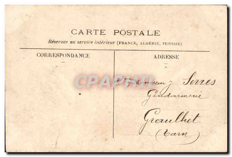 CPA Paris Ministere de la Guerre  — Rückseite