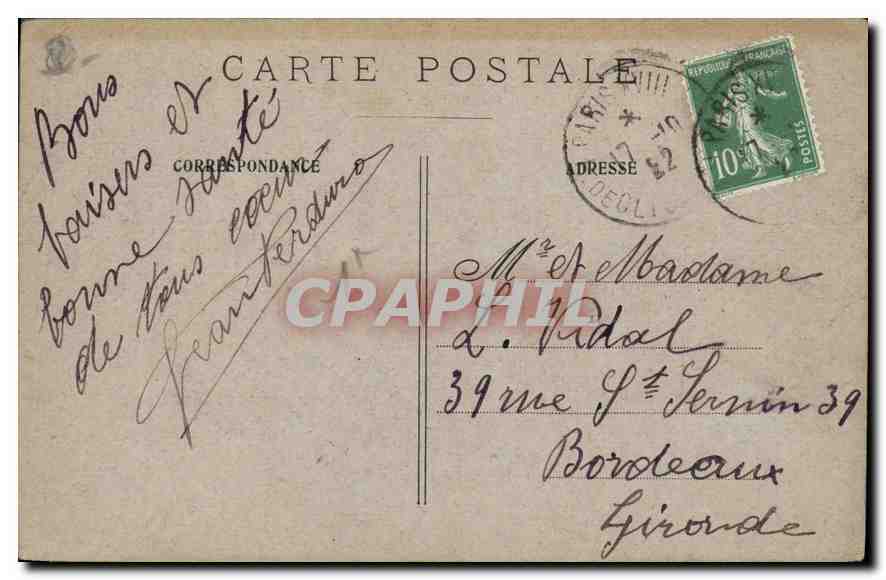CPA Paris Le Grand Palais  — Rückseite