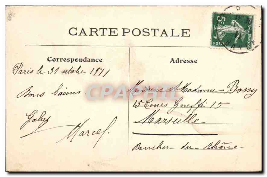 CPA Paris La Colonne Vendome  — Rückseite