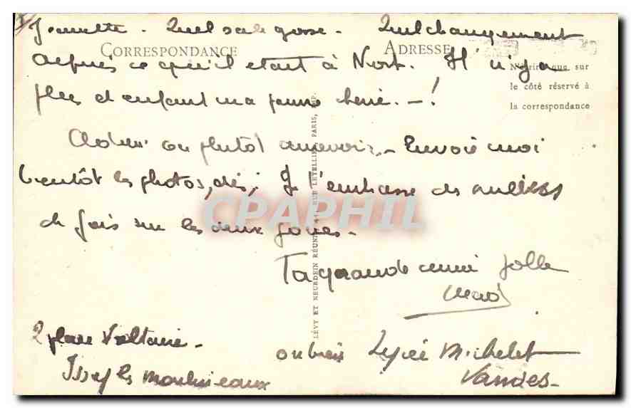 CPA Paris Eglise Saint Etienne du Mont La Nef  — Verso