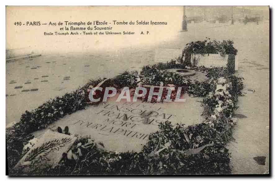 CPA Paris Arc de Triomphe de l'Etoile Tombe du Soldat Inconnu 