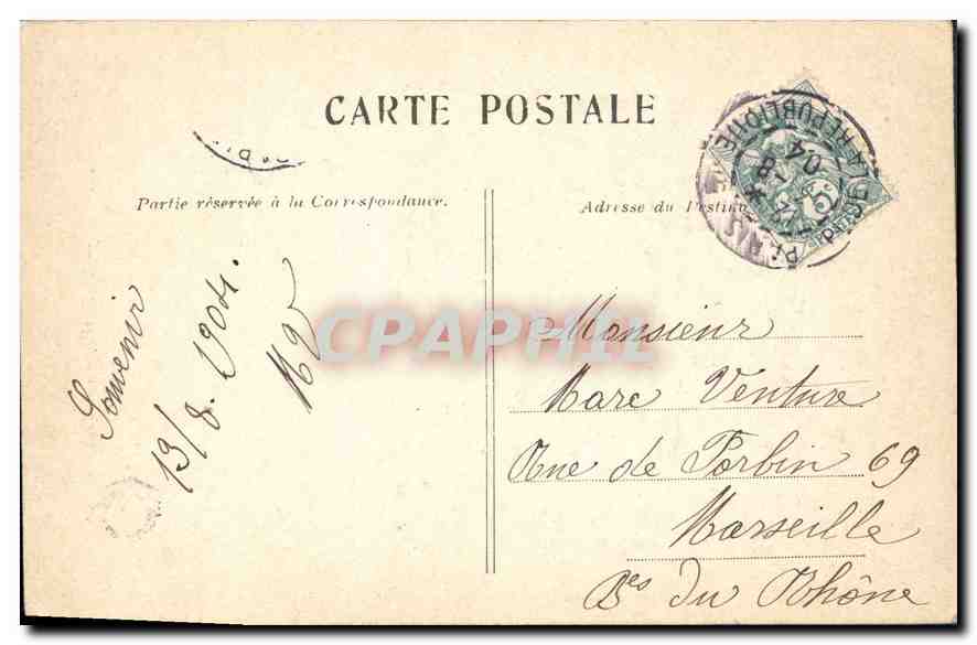 CPA Paris La Basilique de Montmartre  — Verso