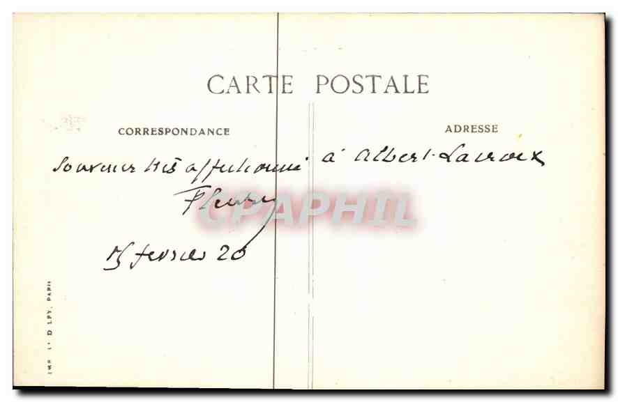 CPA Paris Le Palais de Justice  — Rückseite