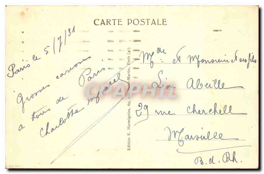 CPA Paris Le Grand Palais  — Rückseite