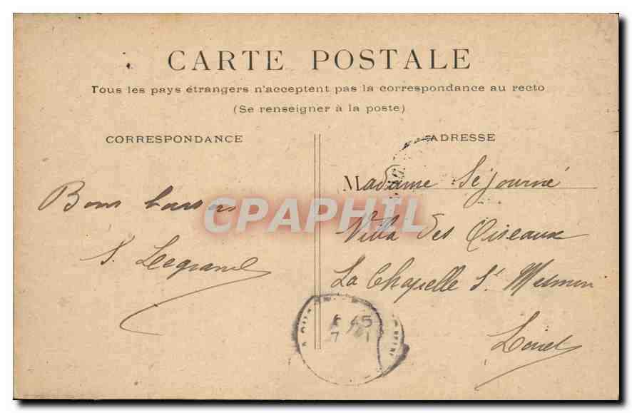 CPA Paris Eglise Notre Dame  — Verso