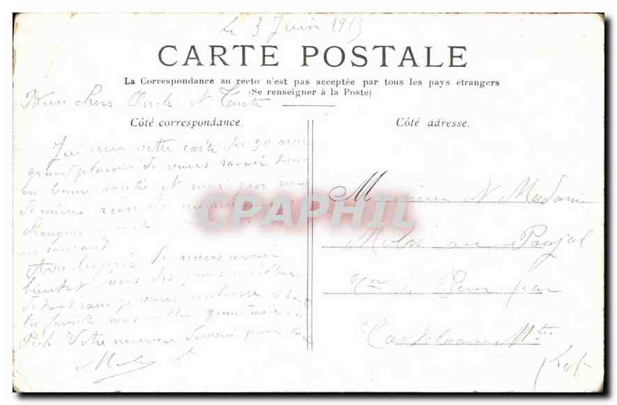 CPA Paris La Bastille et la Colonne de Juillet  — Rückseite