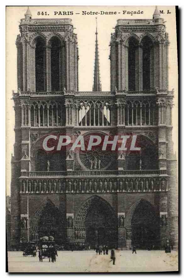 CPA Paris Notre Dame Facade 