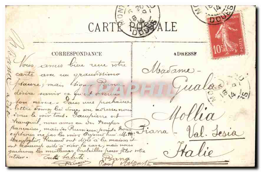CPA Paris La Conciergerie  — Rückseite