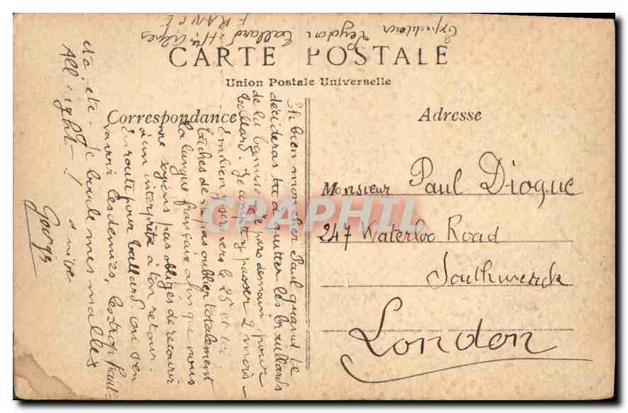 CPA Paris Chambre des Deputes  — Rückseite