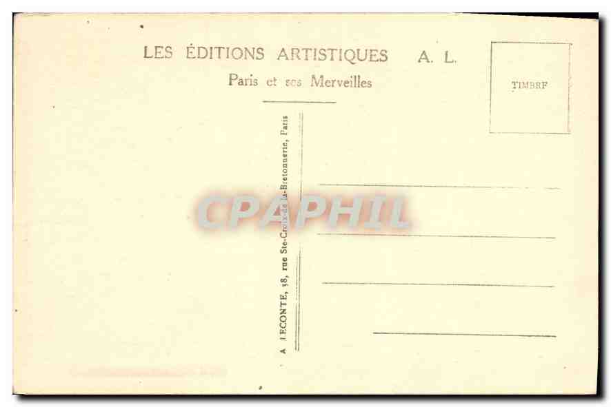 CPA Paris Notre Dame La Facade  — Verso