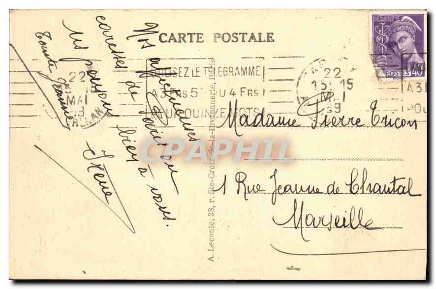 CPA Paris L'Hotel des Invalides  — Rückseite