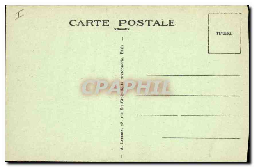 CPA Paris Place de la Concorde Les Fontaines et l'Obelisque  — Rückseite