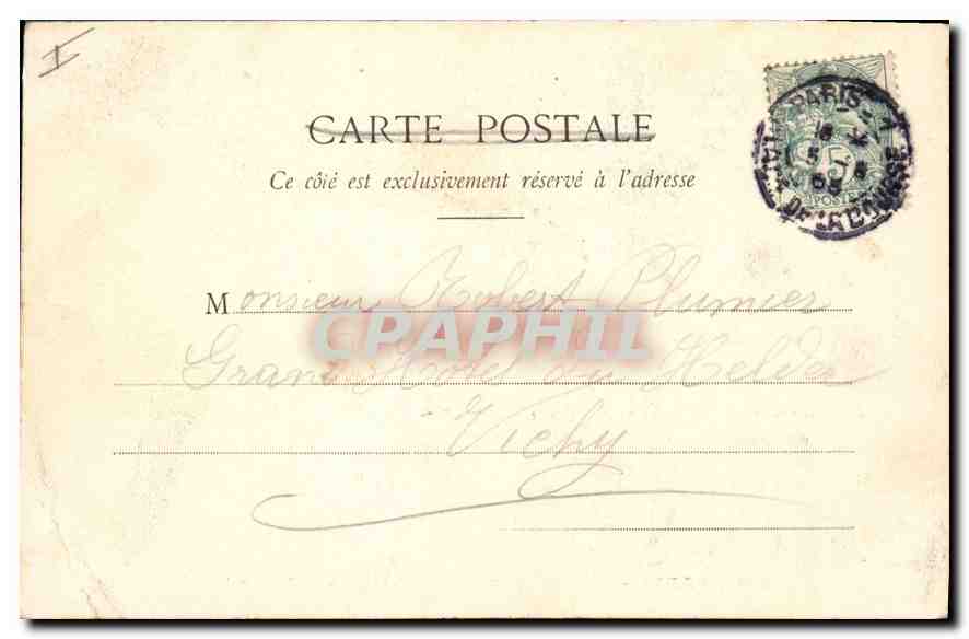 CPA Paris Le Seine par Delou au Jardin du Luxembourg  — Rückseite