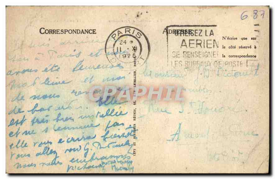 CPA Paris Le Palais du Trocadero  — Rückseite