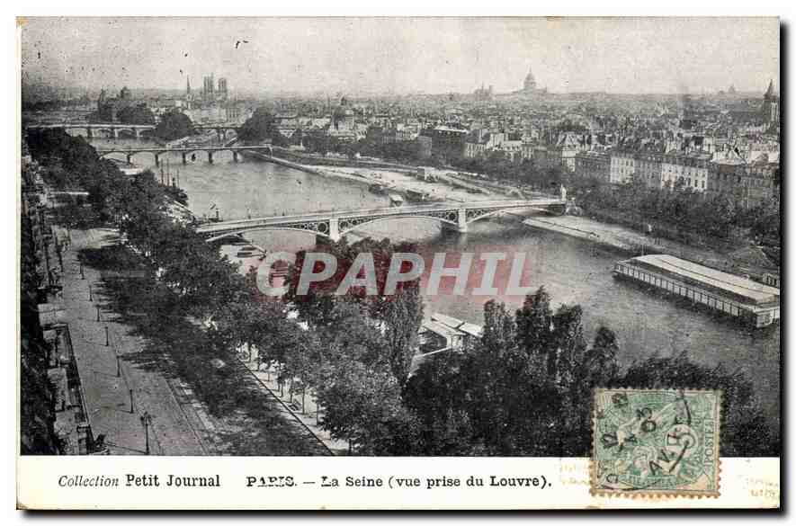 CPA Paris La Seine vue prise du Louvre 