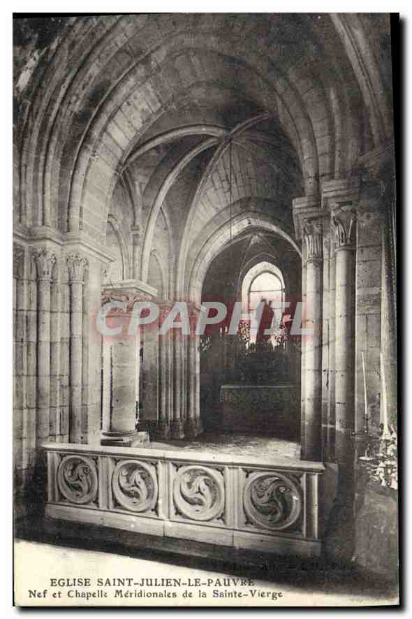 CPA Eglise Saint Julien le Pauvre Nef et Chapelle Meridionales de la Sainte Vierge 