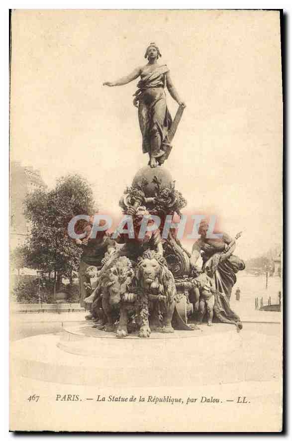CPA Paris La Statue de la Republique par Dalou 