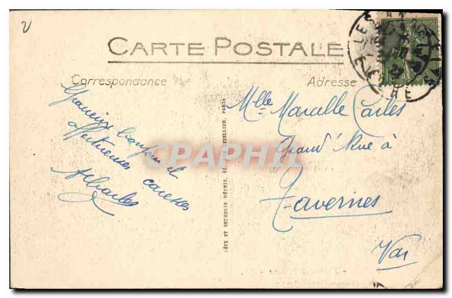 CPA Paris Avenue de l'Opera  — Rückseite