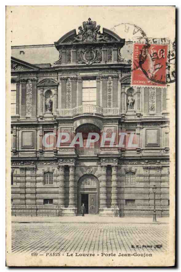 CPA Paris Le Louvre Porte Jean Goujon 