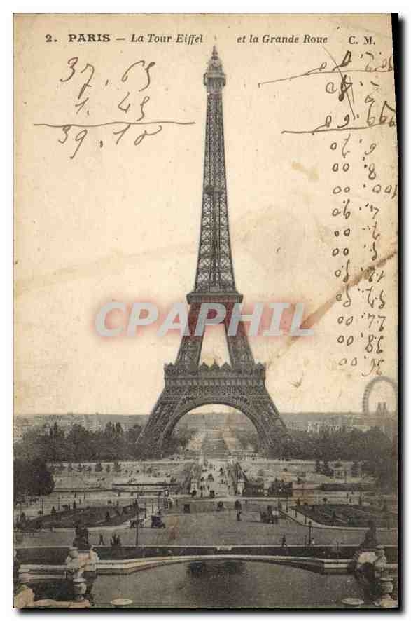 CPA Paris La Tour Eiffel et la Grande Roue 