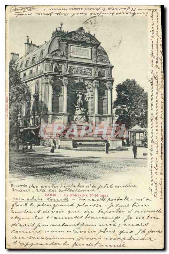 CPA Paris La Fontaine St Michel 