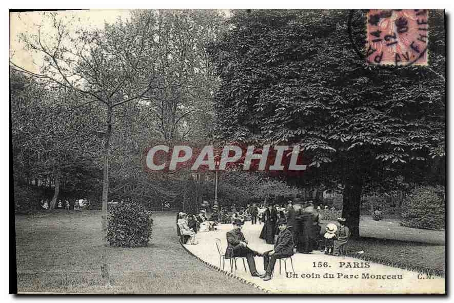 CPA Paris Un coin du Parc Monceau 