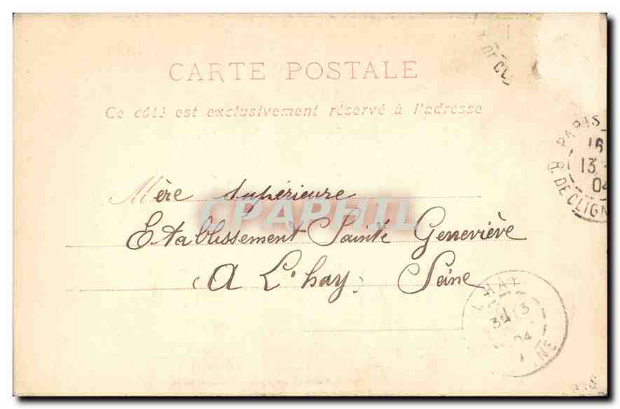 CPA Paris Funiculaire et le Sacre Coeur de Monmartre  — Rückseite