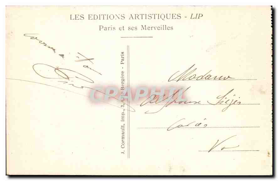 CPA Paris L'Hotel de Ville et le Pont d'Arcole  — Rückseite
