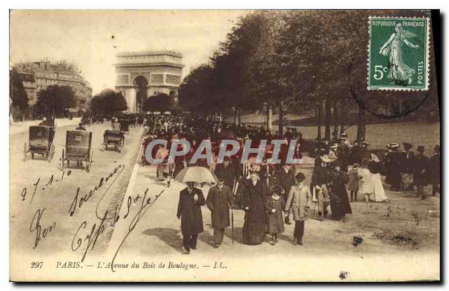 CPA Paris L'Avenue du Bois de Boulogne 