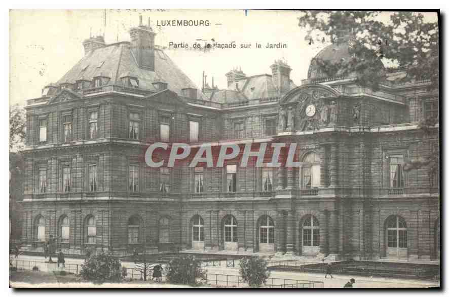 CPA Luxembourg Partie de la facade sur le Jardin 
