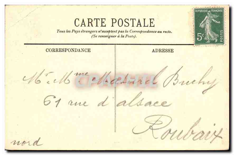 CPA Paris Le Monument de Gambetta et le Louvre  — Rückseite
