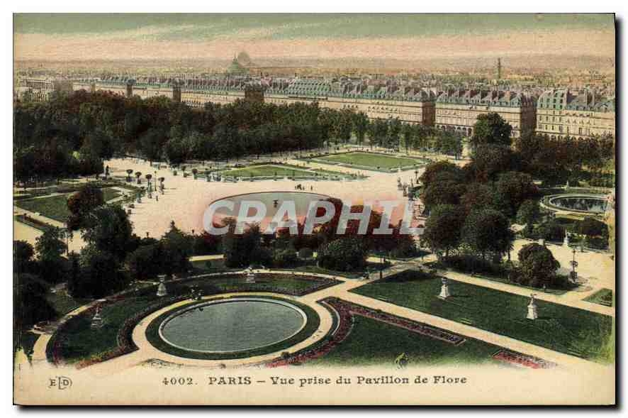 CPA Paris Vue prise du Pavillon de Flore 