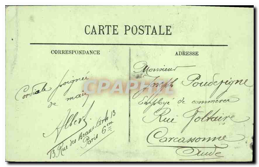 CPA Paris Le Monument de Victor Hugo  — Rückseite