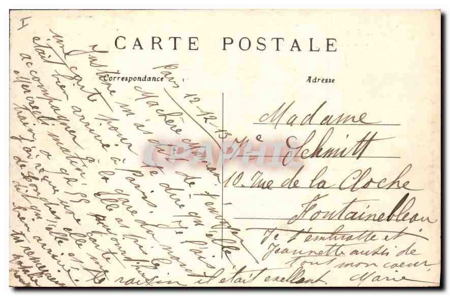 CPA Paris Buttes Chaumont Les Rochers le Belvedere et le Pont suspendu  — Rückseite