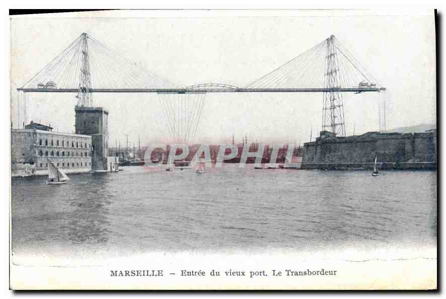 CPA Marseille Entree du vieux port Le Transbordeur 