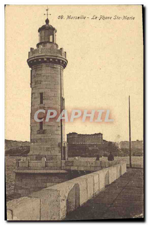 CPA Marseille Le Phare Ste Marie 